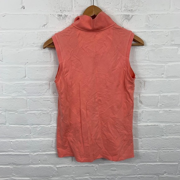 Tommy Bahama Women's Half Button Polo Shirt Sleeveless Pink Size Small - Picture 2 of 4